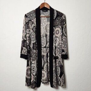 K&M Richards Women's Sheer Open Cardigan Jacket Size Large